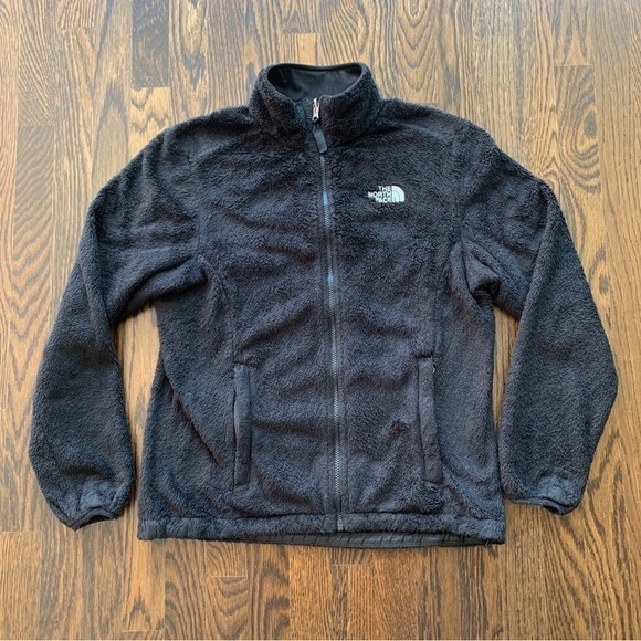 The North Face Jackets & Blazers - The North Face Jacket Womens‎ Sz M Black Full Zip Fuzzy Fleece Hiking Preppy